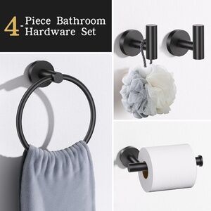 Laurier Bathroom Hardware accessories set Matte Black